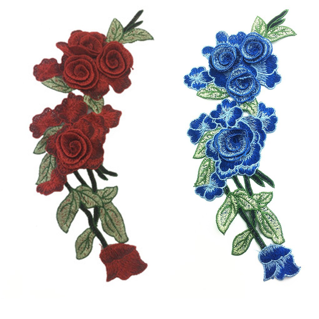 Miếng vá họa tiết thêu hoa 3D trang trí quần áo