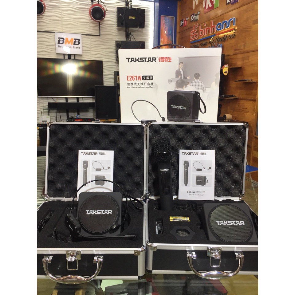 Máy trợ giảng không dây TAKSTAR E261W, khoảng cách truyền 40M, công suất cao 25W