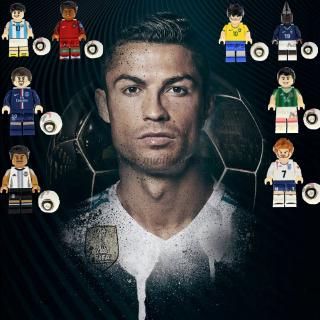 Mô Hình Lắp Ráp Cầu Thủ Ronaldo Beckham Neymar Pogba