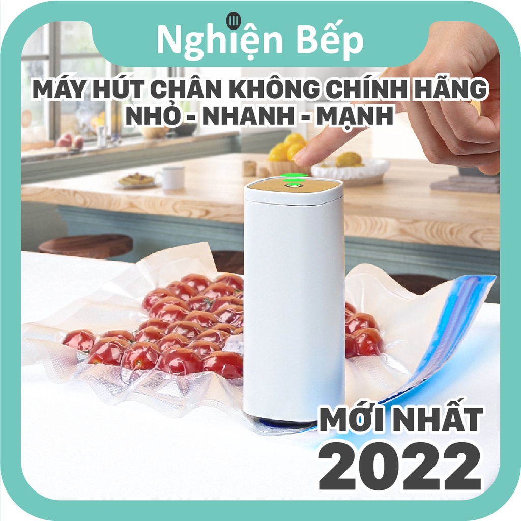 Máy hút chân không cầm tay SIÊU NHỎ GỌN hút CỰC MẠNH CỰC NHANH chính hãng nghienbep.vn mini nghiện bếp