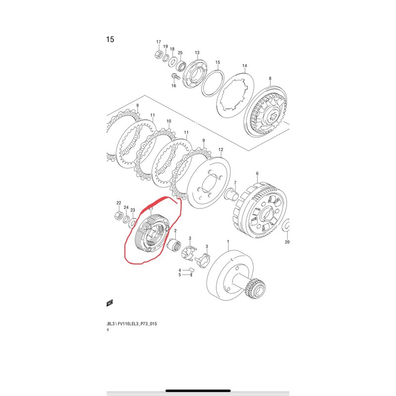 BỐ BA CÀNG VIVA FI 115 - BỐ LY HỢP SUZUKI