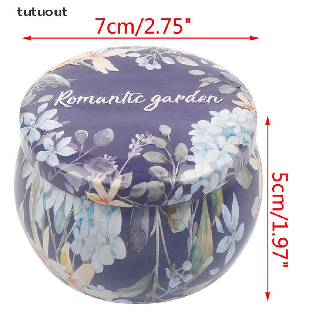 1 Hộp Thiếc Tròn Đựng Kẹo / Xà Phòng / Nến Handmade