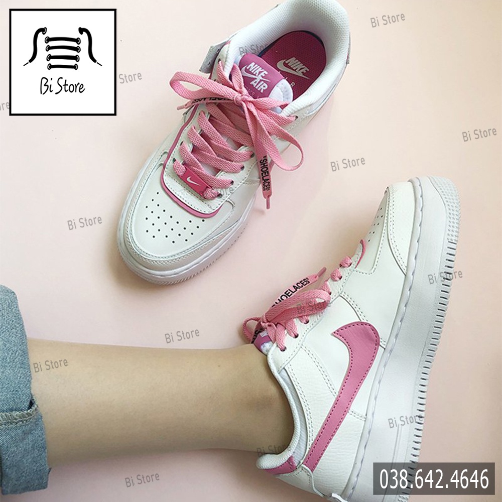 [Bảng 28 màu - 160cm] Dây giày dẹt có chữ SHOELACES dài 1m6 dành cho giày Nike AF1, AJ, Converse cổ cao [Bán theo cặp]