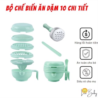 Bộ dụng cụ nhà bếp chế biến ăn dặm 10 chi tiết