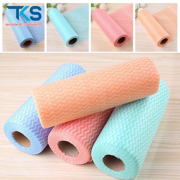Cuộn 50 khăn vải không dệt lau đa năng nhà bếp