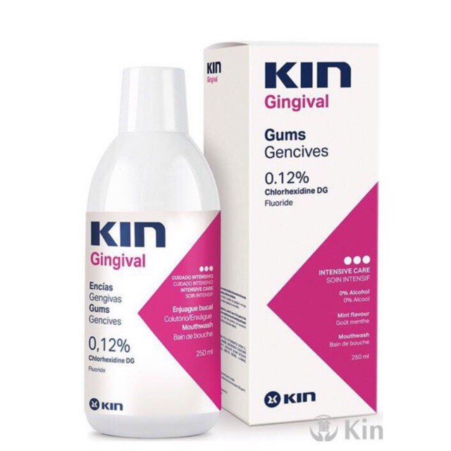 Nước súc miệng sát khuẩn Kin Gingival 250ml sát khuẩn, trị hôi miệng, ngăn ngừa viêm nướu