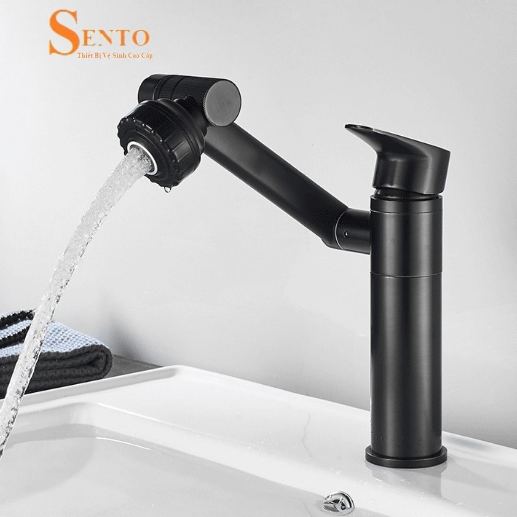 Vòi lavabo SENTO rửa mặt nóng lạnh thiết bị nhà tắm ST08