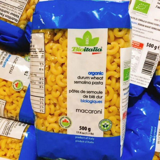 Nui Macaroni Lúa Mì hữu cơ 500g