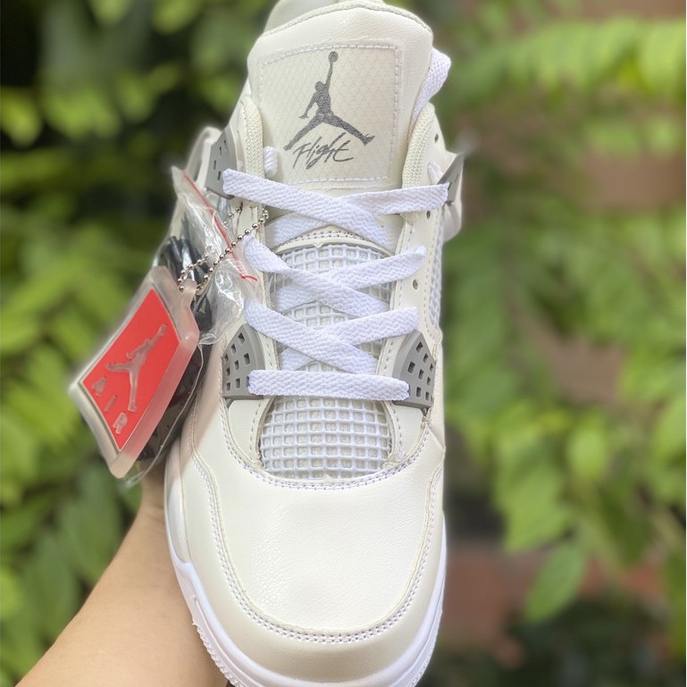 Giày air Jordan 4 trắng Full, Giày thể thao JD4 nam nữ siêu hot Fullboxbill+ tặng dây | BigBuy360 - bigbuy360.vn