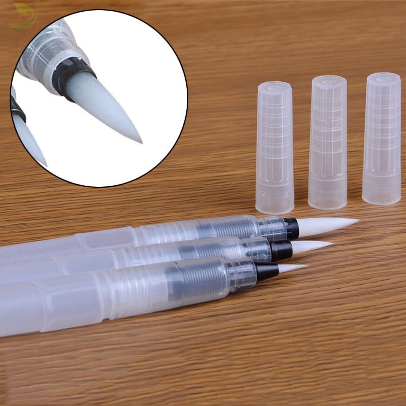 1/3Pcs Refillable Ink Color Pen Water Brush Painting Calligraphy Illustration Pen Office Stationery