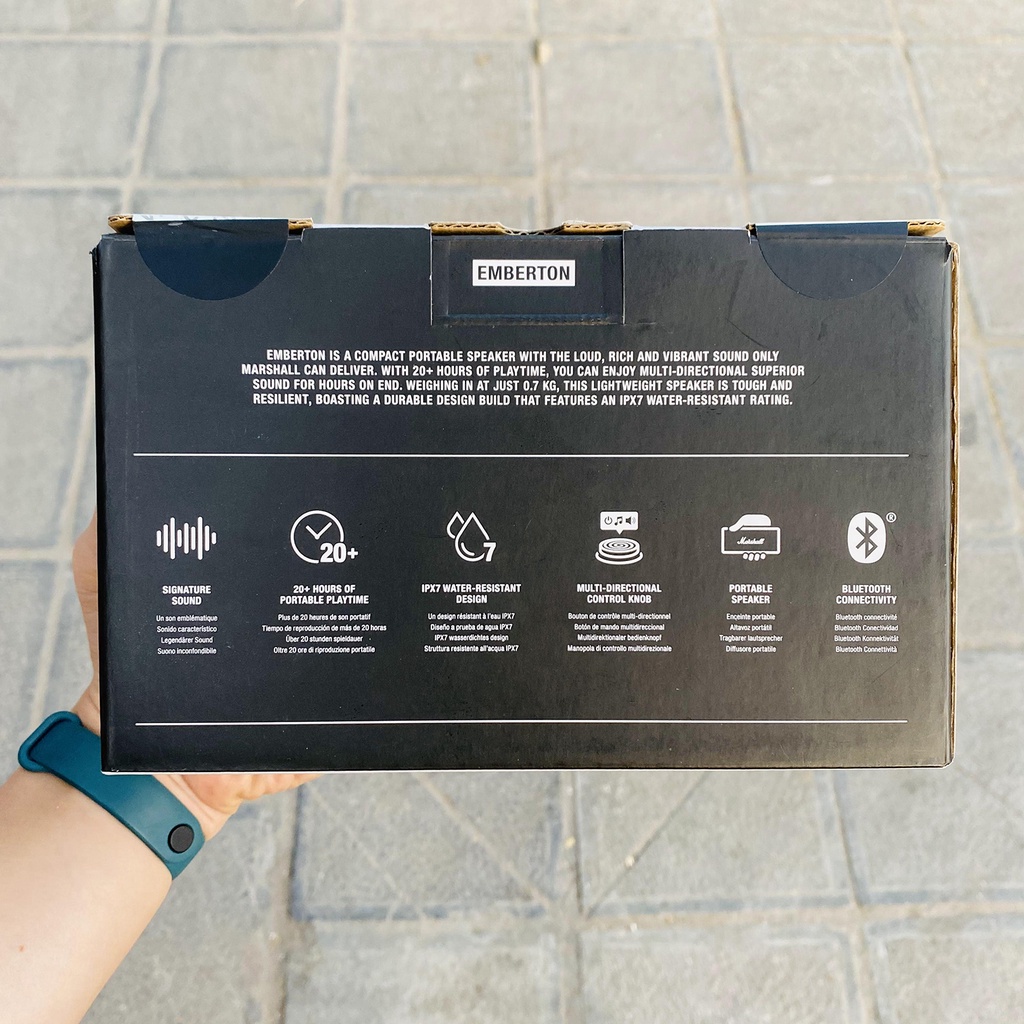 Loa di động bluetooth Marshall Emberton 20W chính hãng mới 100% Fullbox - Bảo hành 12 tháng