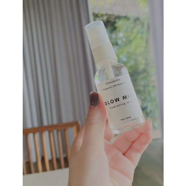 Xịt  giữ cho da mặt căng bóng Glow Mist, cấp ẩm tức thì cho làn da, mỹ phẩm handmade