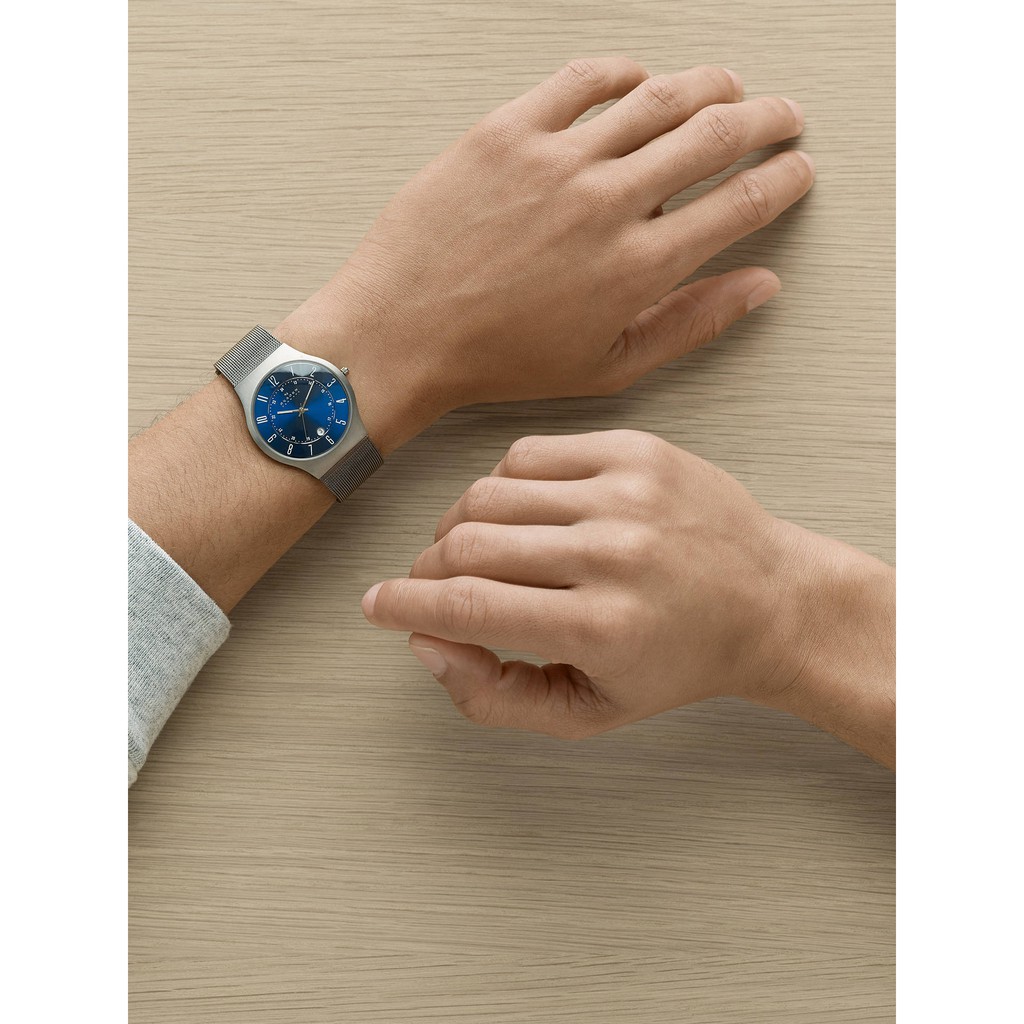 Đồng Hồ Nam Nữ Unisex Skagen 233XLTTN , Mặt Xanh Fullbox Hãng , Size 37mm