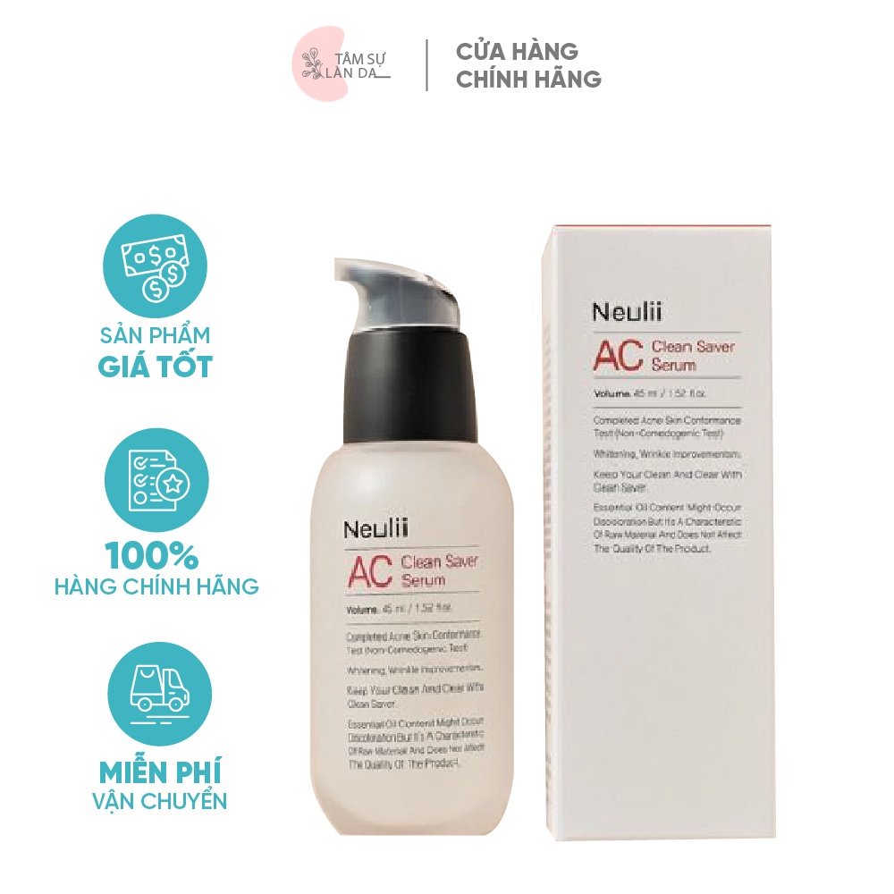 Tinh Chất Cho Da Mụn Neulii Ac Clean Saver Serum 45ml (Hộp)