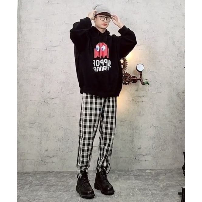 Quần BAGGY Caro Ống Rộng Unisex Form Suông, Caro Pants Nam Nữ Hot Trend Gen Z Ulzzang Mr.Smile 99 Shop