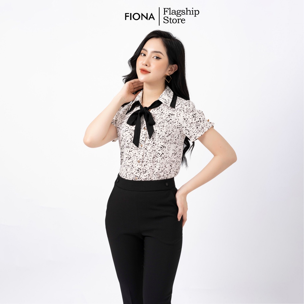 Quần ống đứng cúc cài trang trí túi FIONA F352303