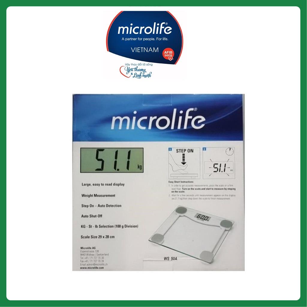 CÂN SỨC KHỎE ĐIỆN TỬ MICROLIFE WS-50A - Hàng Chính Hãng Thụy Sĩ , Bảo Hành 12 tháng