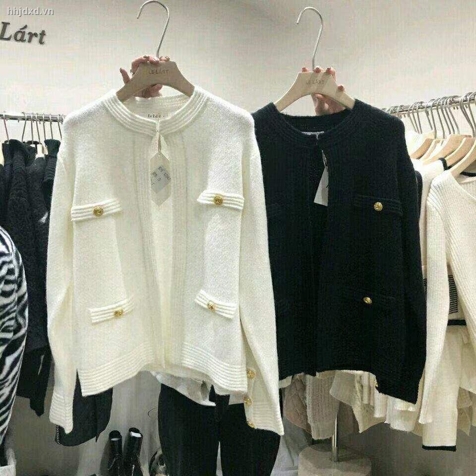 Áo khoác cardigan dệt kim phong cách Pháp thời trang thu đông cho nữ
