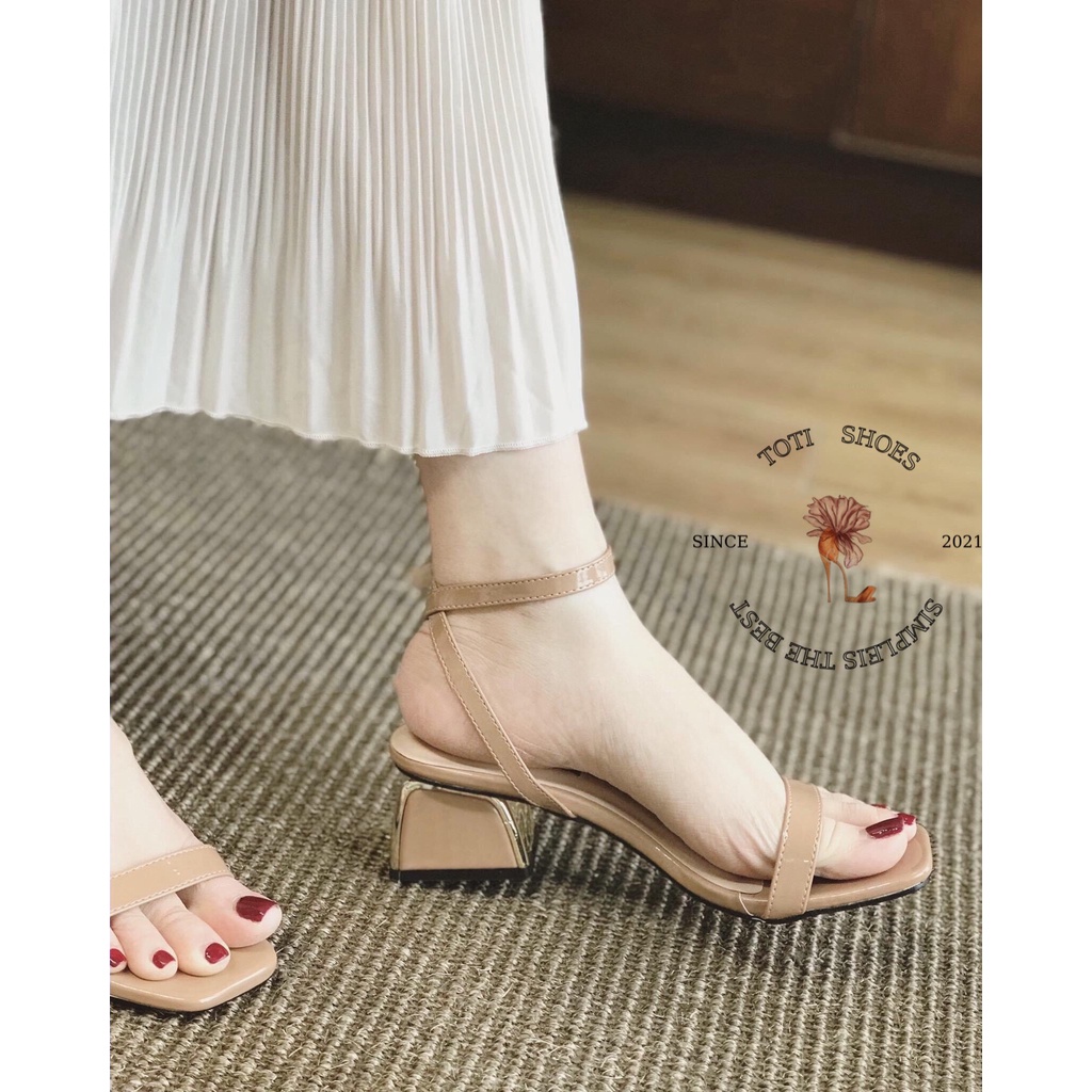 SANDAL NỮ THỜI TRANG TOTIIE STORE - SANDAL CAO GÓT NỮ 3 PHÂN ĐẾ VUÔNG THỜI TRANG G1904140 G2007280