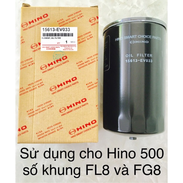 Lọc nhớt chính hãng xe tải Hino FL8, FG8, FM8