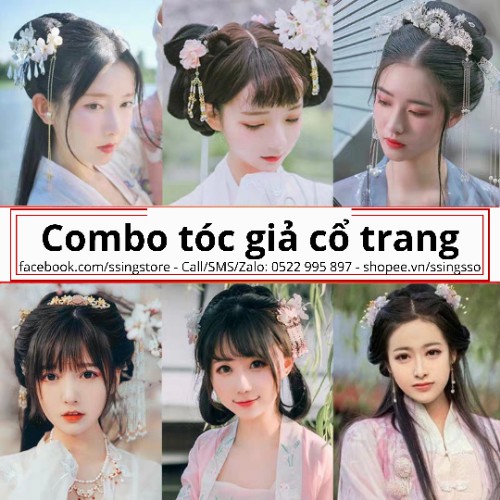 [20 MẪU] Combo tóc giả cổ trang ( Hàng order )