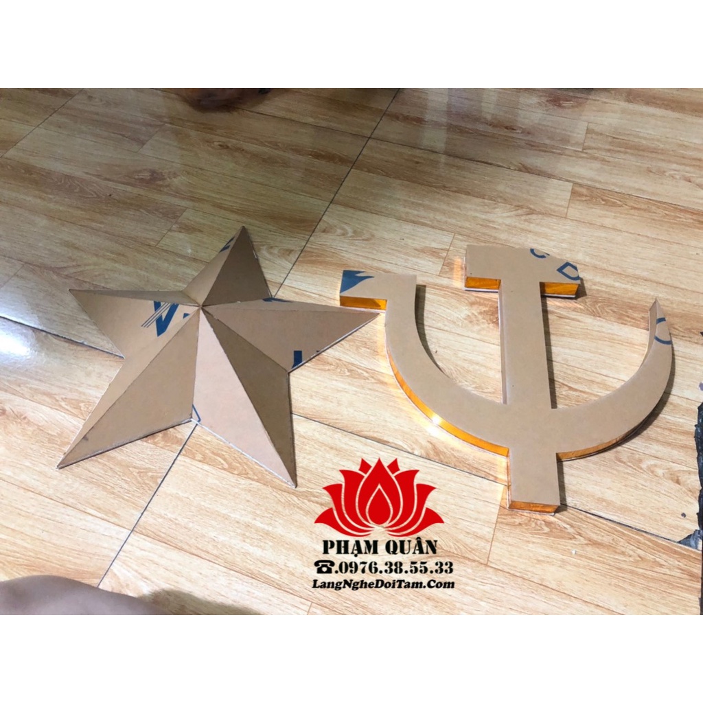 Ngôi sao Búa liềm size 45cm treo hội nghị trường học