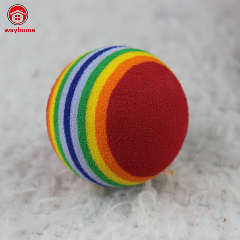 Banh đồ chơi 3.5CM màu cầu vồng sặc sỡ cho thú cưng