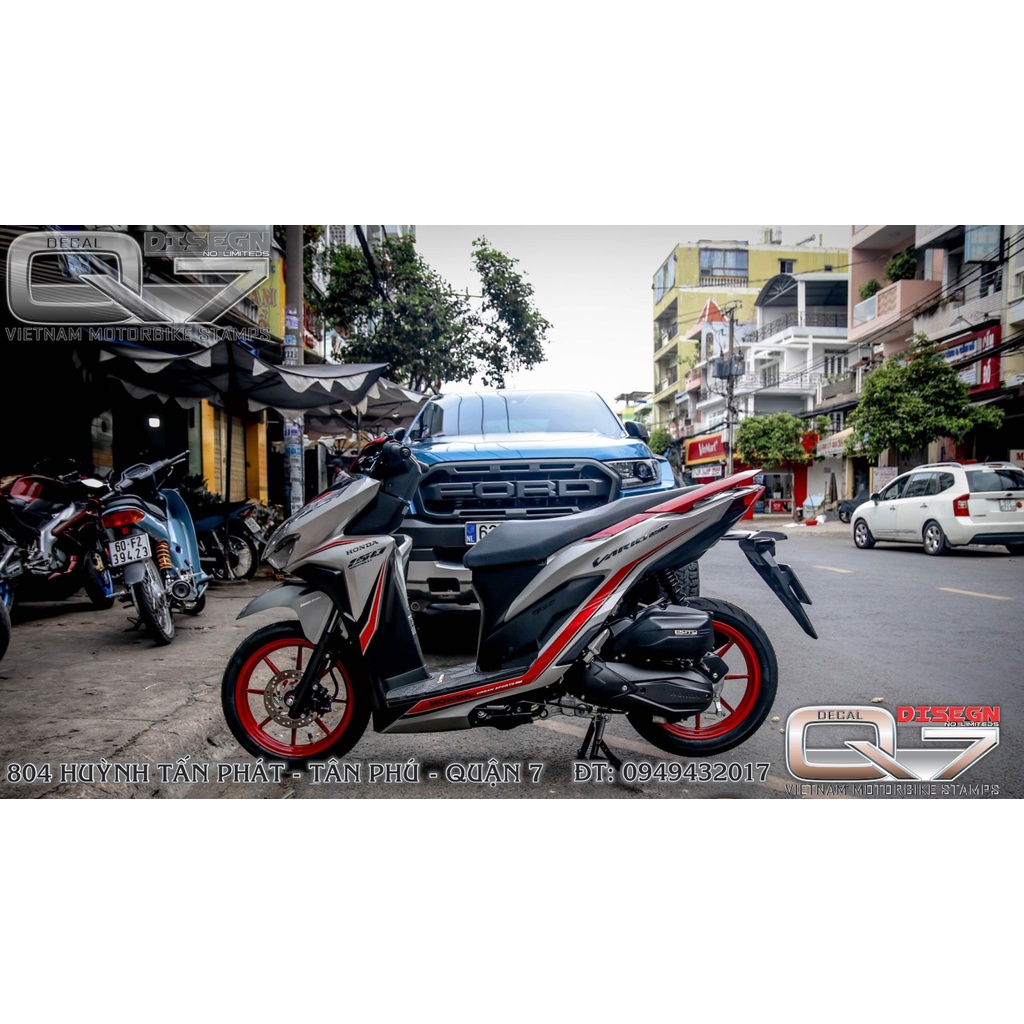 Tem rời vario - bạc đỏ - decalq7