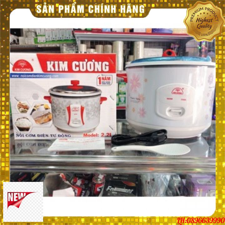 Nồi cơm điện KIM CƯƠNG nắp rời cao cấp bền đẹp an toàn 2.8L