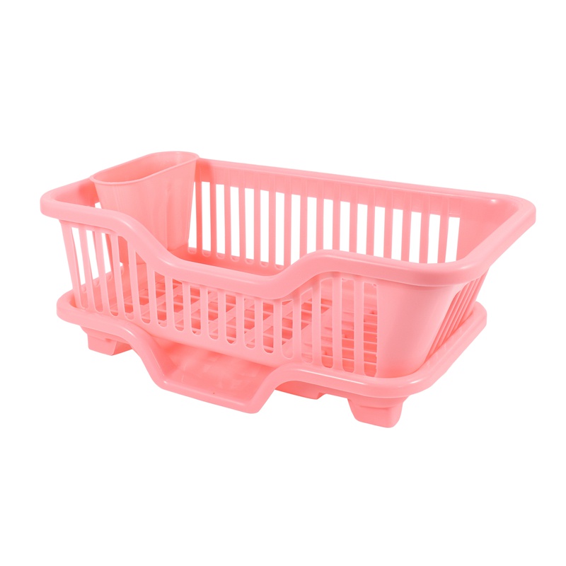 Rổ Nhựa Đựng Đồ Rửa Chén Ráo Nước Màu Hồng Thân Thiện Với Môi Trường 17.5 x 9.5 x 7INCH
