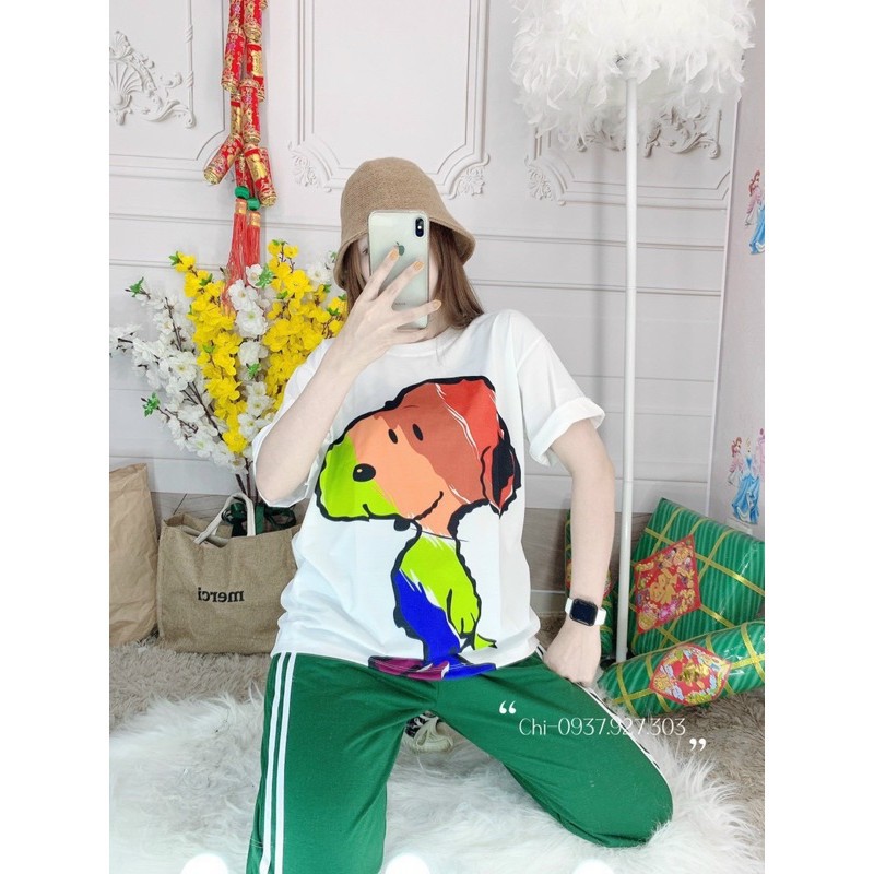 Set đồ bộ quần Jogger và áo cotton 3D siêu dễ thương