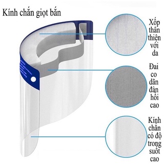 miếng che mặt chống dịch/bụi trong suốt