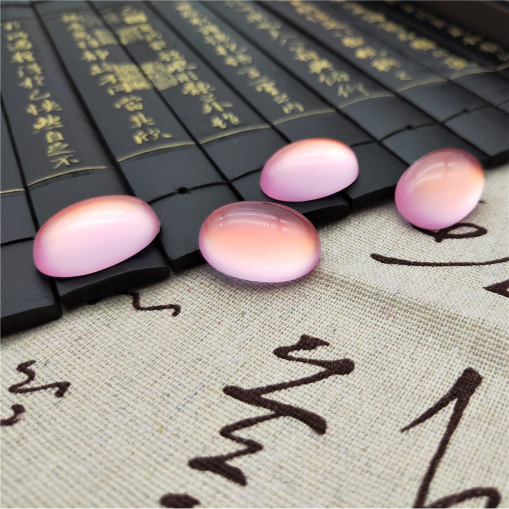 1 hạt dán oval đáy bằng loại lớn nguyên liệu làm trâm làm trang sức cổ trang