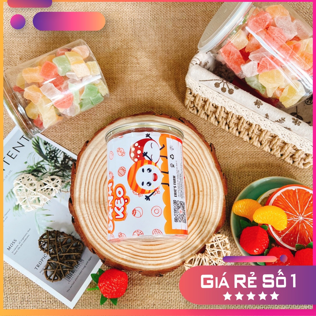 Kẹo dẻo trái cây đà lạt Eric's Food 400g, nhiều vị, thơm dẻo, ăn vặt Sài Gòn giá rẻ