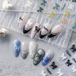 Sticker nơ new 3d nổi siu xinh dán móng trang trí