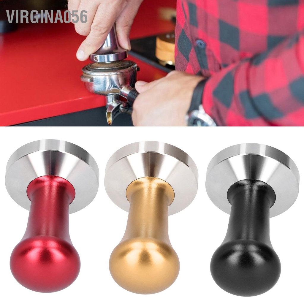 Virgina056 Cà phê Tamper phẳng đáy dưới dạng bột Máy ép tay Búa làm cà Phụ kiện bếp Đồ dùng nhà