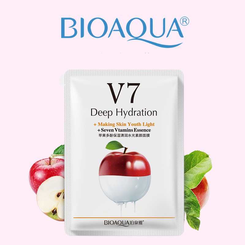 [Mua 2 giảm 4%] Mặt Nạ Dưỡng Da Bioaqua V7 Trắng Mịn Dưỡng Ẩm Nội Địa Trung Mask