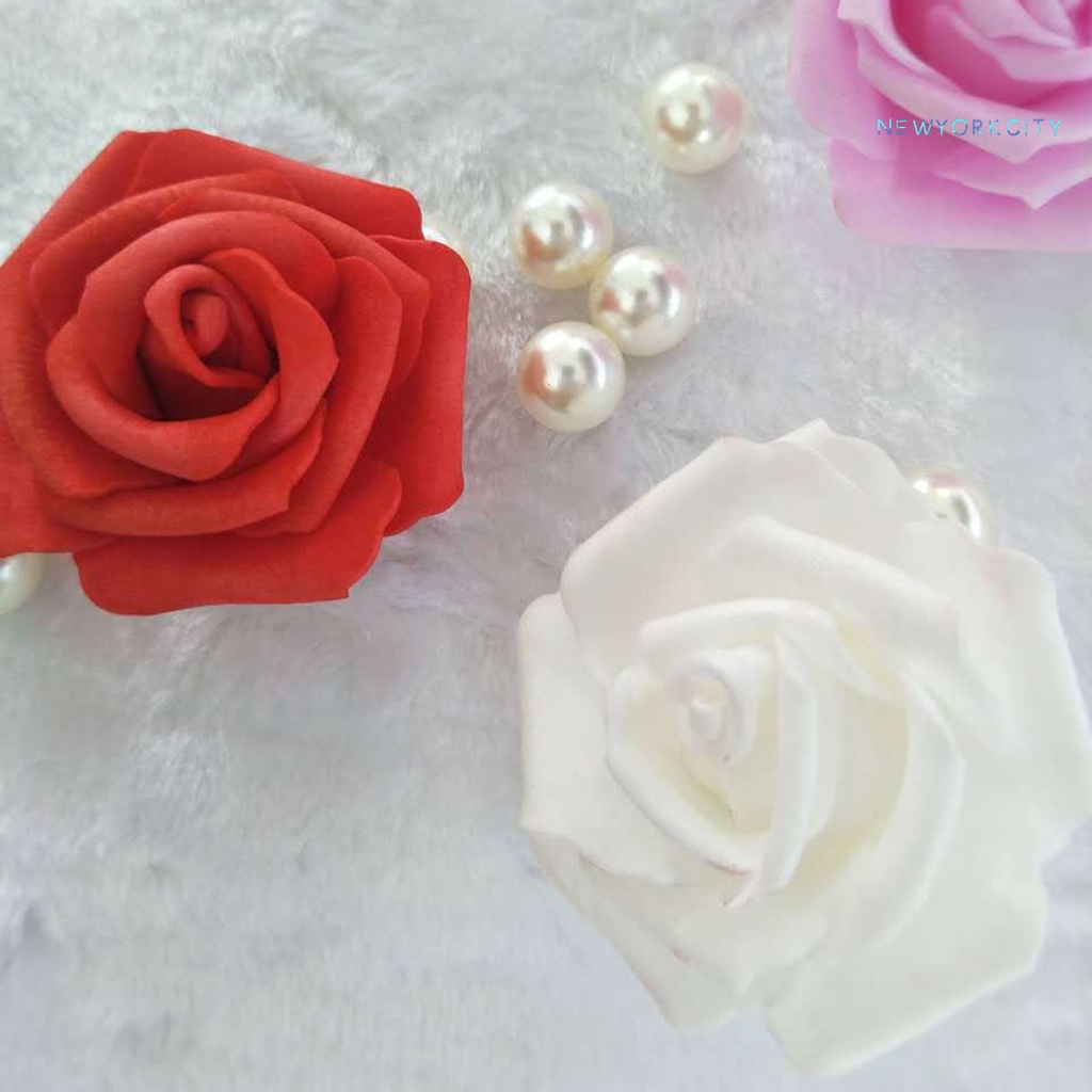 Set 100 Hoa Hồng Giả Nhiều Màu Sắc Dùng Để Trang Trí Tiệc Cưới