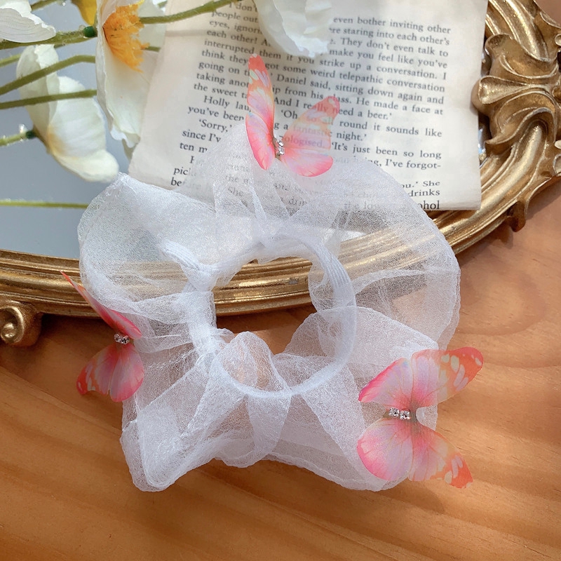 Dây thun buộc tóc màu trắng xinh xắn d062101 thời trang cho nữ