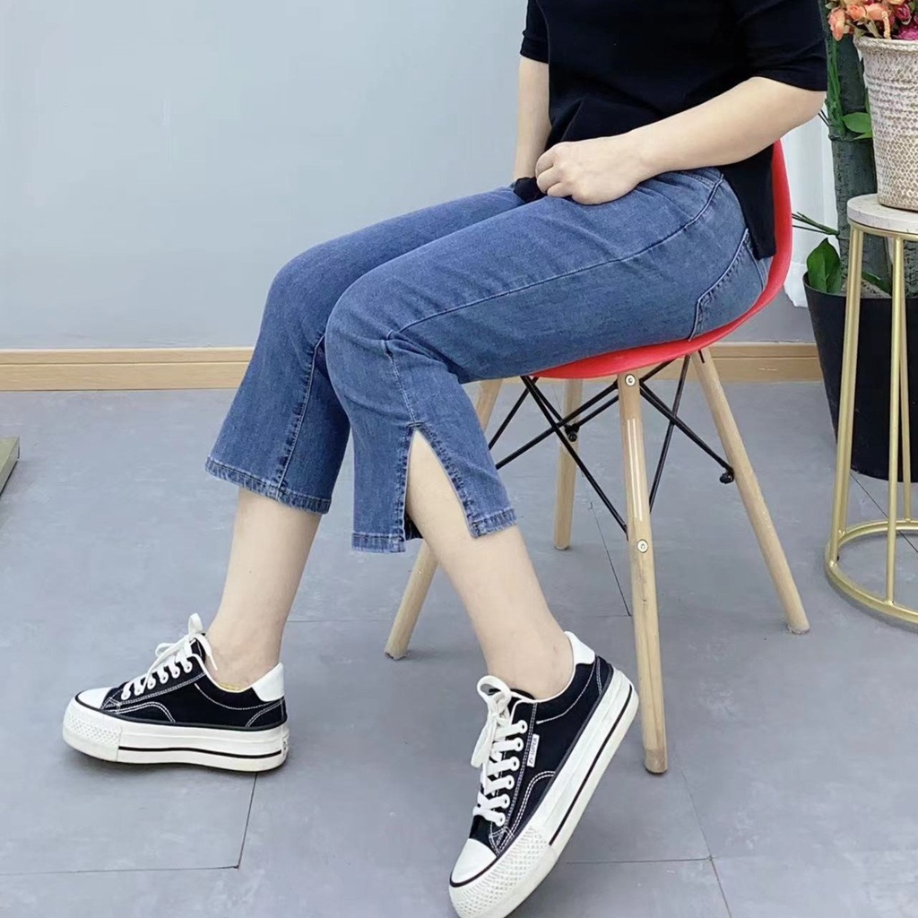 Quần jean lưng thun bigsize QJ0021 Tú Mỡ - Quần jean cho người béo mập 50-100KG- Thích hợp đi chơi - đi dạo