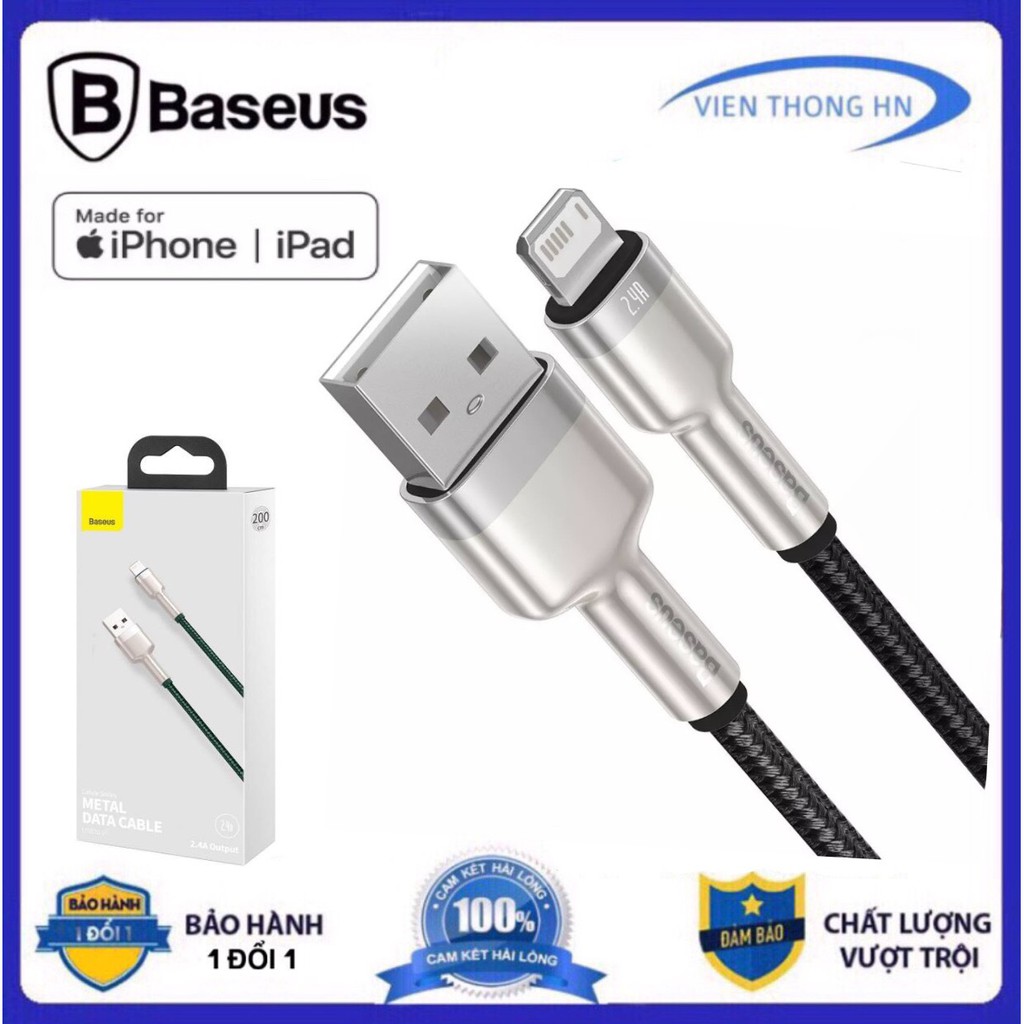 Dây sạc IPBaseus cao cấp inox dài 3m 2m 1m-Cáp sạc tablet táo IP13 12 11pro xsmax ...