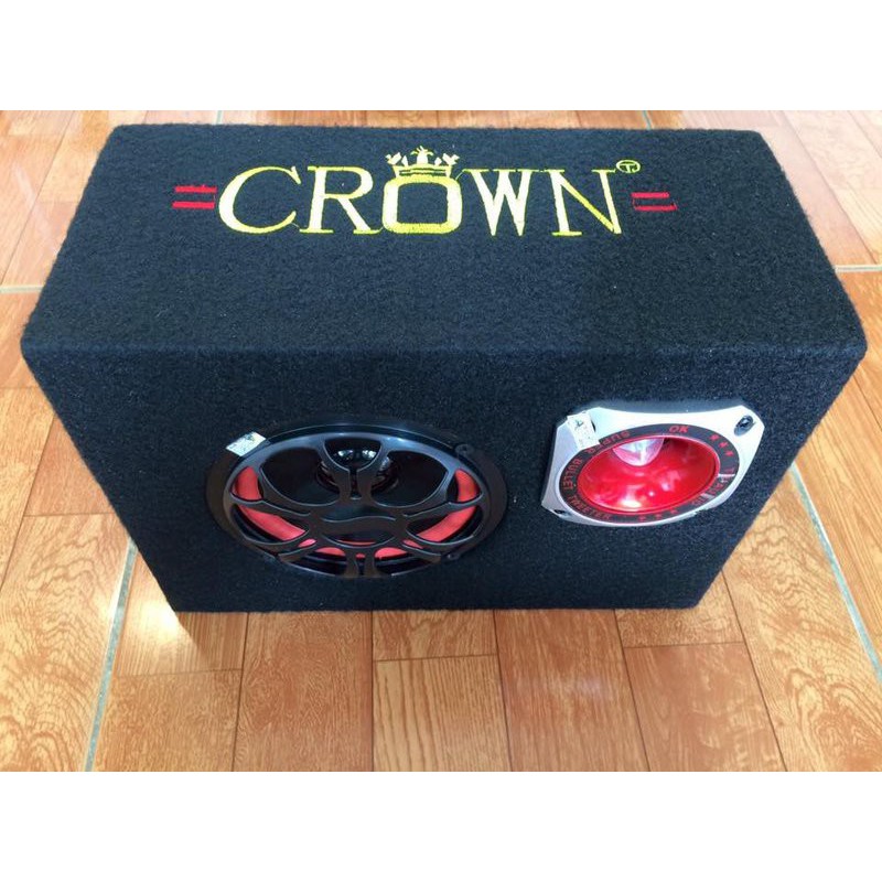 Loa Crown 5 + Rắc kết nối với điện thoại ( audio 1 rắc 3.5mm ra 2 hoa sen )