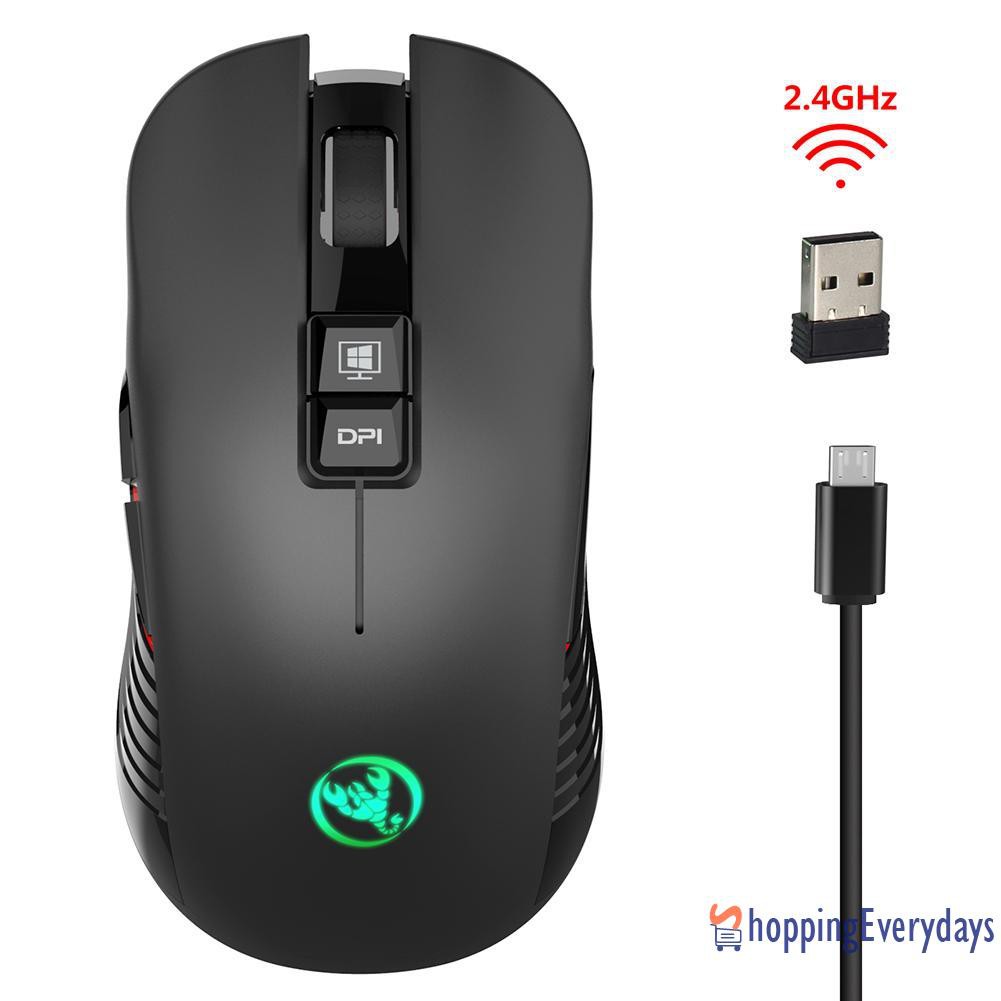 SV Chuột Gaming Không Dây Hxsj T30 3600 Dpi 7 Màu