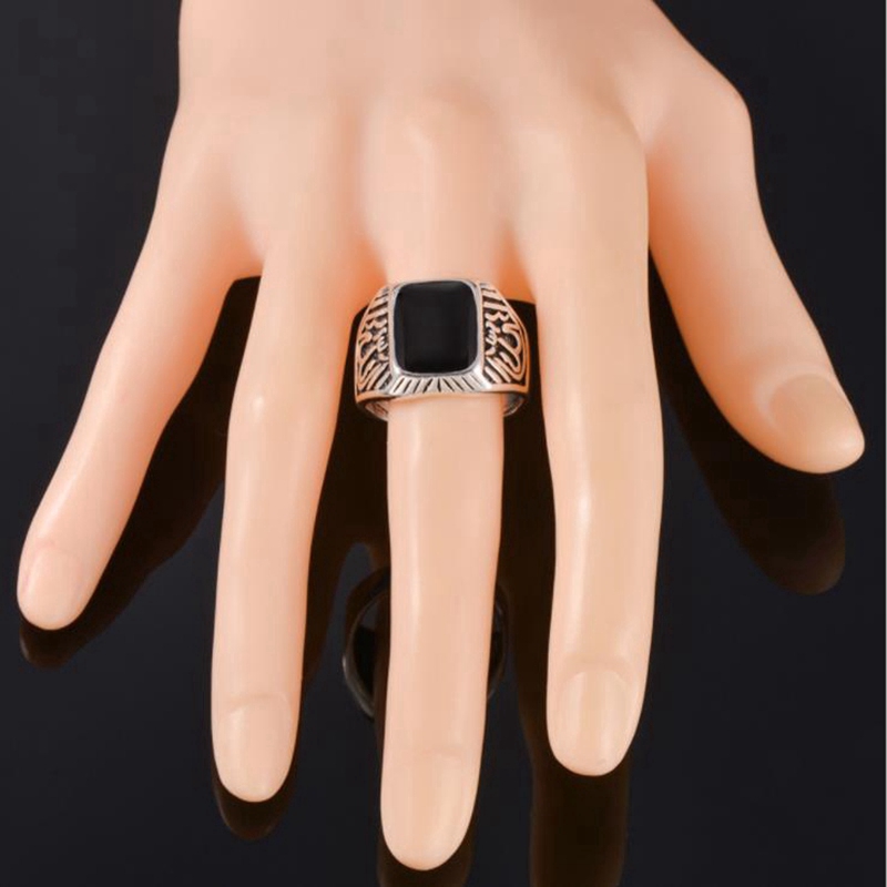 Nhẫn hợp kim phong cách Hồi giáo dành cho nam