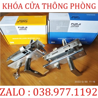 Khóa cửa thông phòng, khóa cửa gạt tay inox furji japan cao cấp