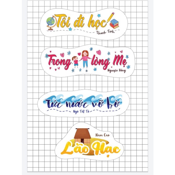 STICKER TỰA BÀI VĂN 8