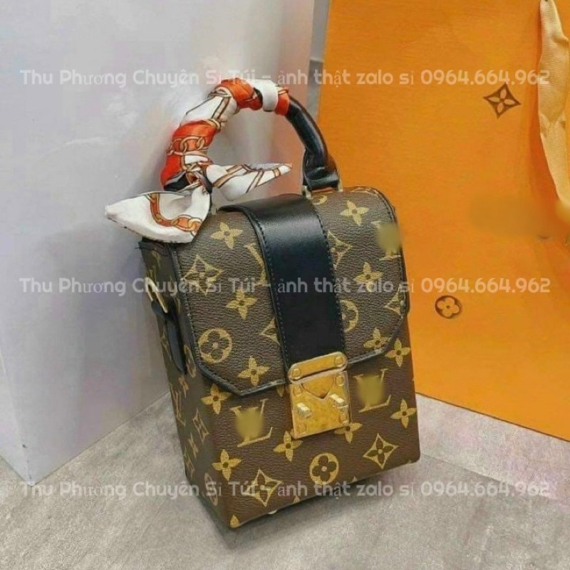 [Bán Lấy Đánh Giá 5*] Túi đeo chéo, túi điện thoại dáng hộp đứng khoá bấm (tặng kèm khăn lụa)