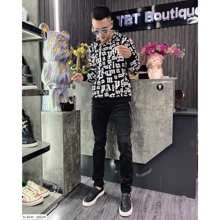 Áo Hoodie Nam Palm Thiết Kế Họa Tiết Nhiều Cữ Cực Chất - Áo Hoodie Unisex Nam Nữ Palm Chất Nỉ Bông Mềm Mịn DT FASHION ME