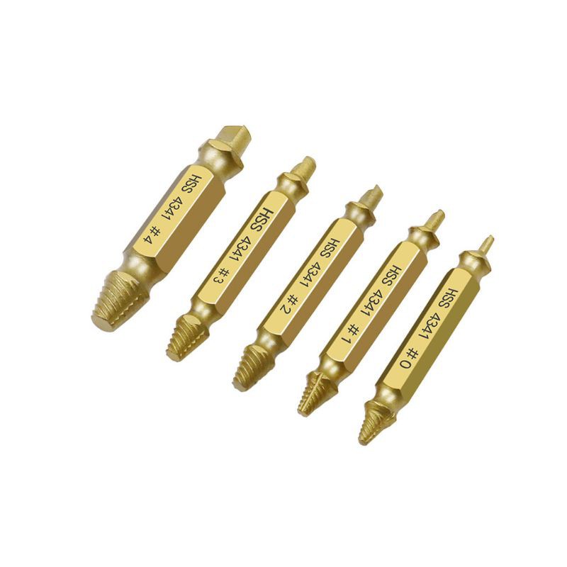 Bộ 5 mũi khoan tháo gỡ ốc vít hỏng hai đầu chuyên dụng chất lượng cao