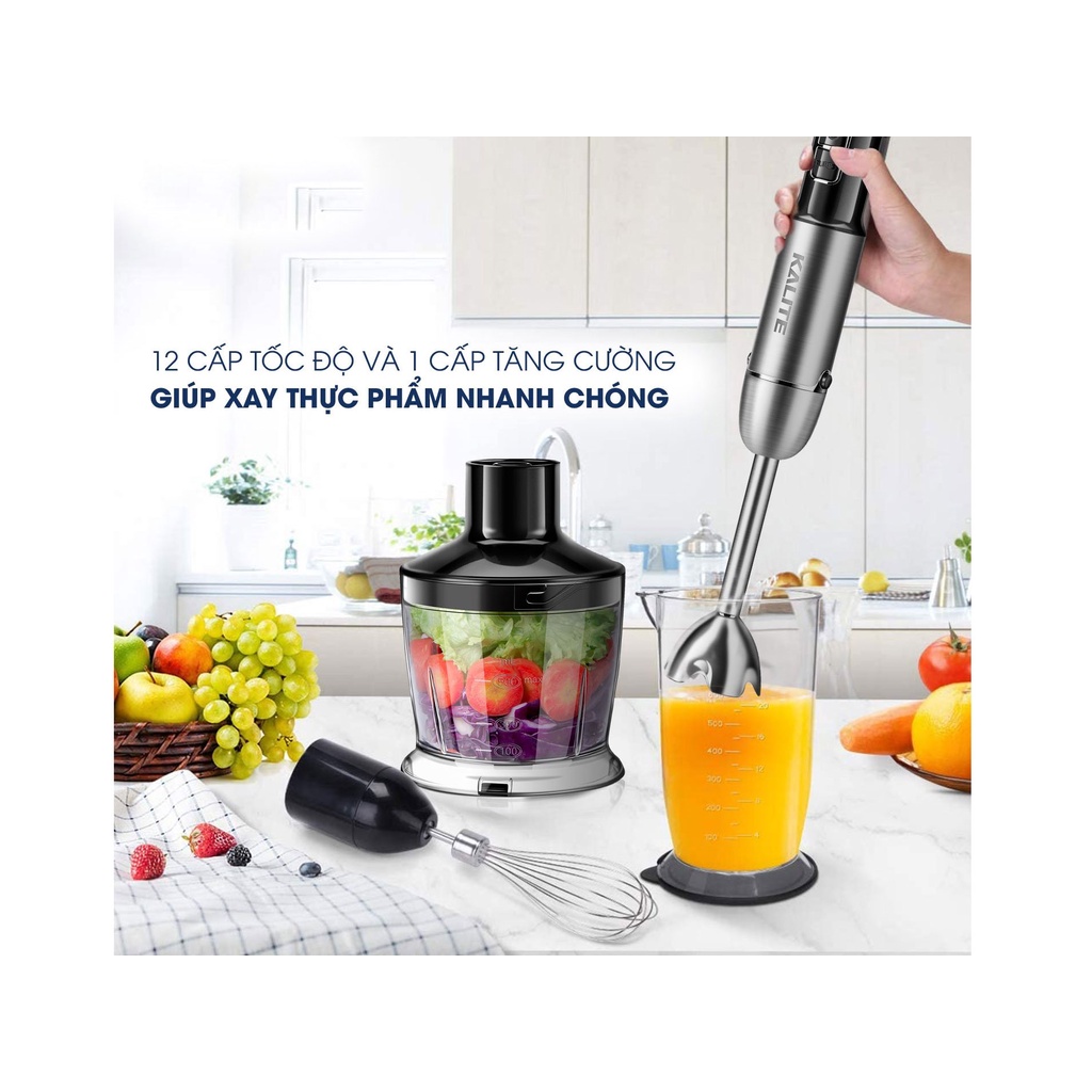 Máy Xay Sinh Tố Cầm Tay Kalite 400W KEB4111 - Hàng chính hãng - Bảo hành 12 tháng